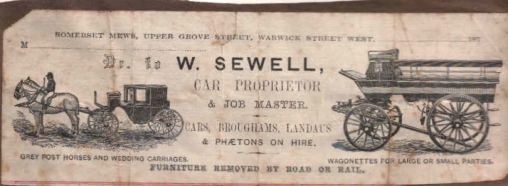 William Senior later left Kenilworth and set up a car/carriage carrying business in Leamington, as this slip of headed note-paper shows.