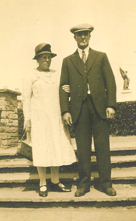 Charles Joseph Sole with his wife Rhoda Disher (b: 18 May 1886) taken the early 1950s