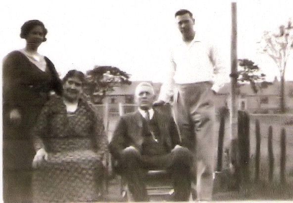 Albert Edward Saul and his wife May (both standing)