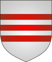 Soules Arms (Argent 3 bars Gules)