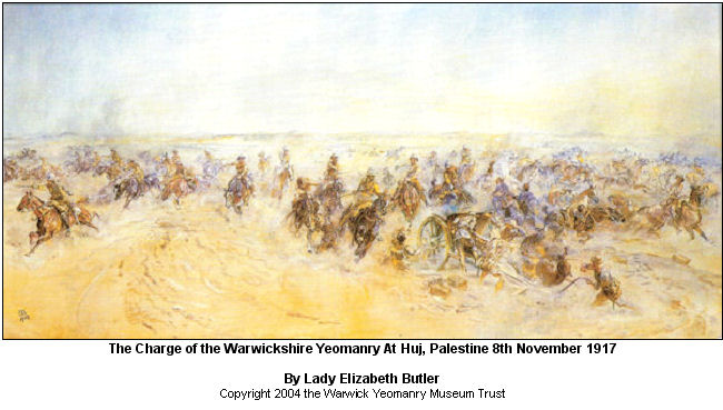 The Charge of the Warwickshire Yeomanry At Huj, Palestine 8th November 1917