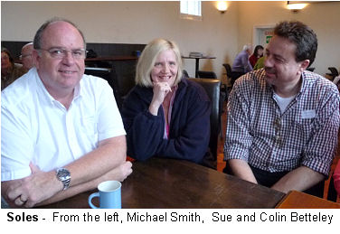 Soles -  From the left, Michael Smith,  Sue and Colin Betteley