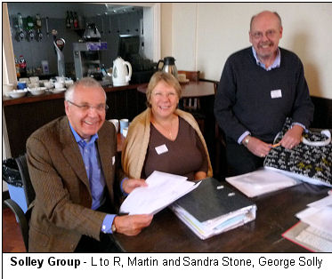 Solley Group - L to R, Martin and Sandra Stone, George Solly