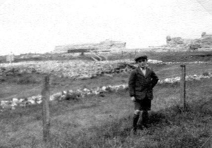 Young Billy Solley at the ruins