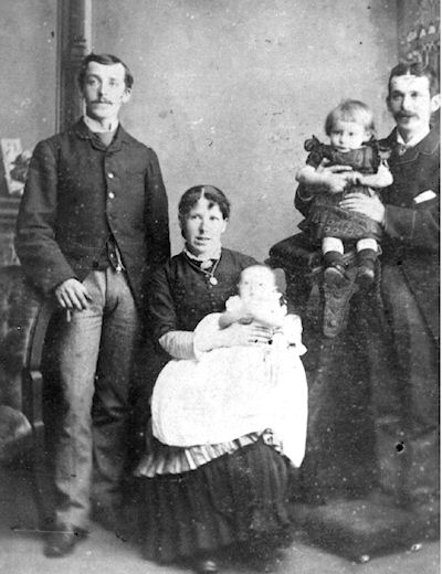 Robert, Agnes and George Saul, taken in England prior to Robert and George sailing