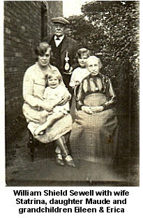 William Shield Sewell with wife Statrina, daughter Maude and grandchildren Eileen & Erica