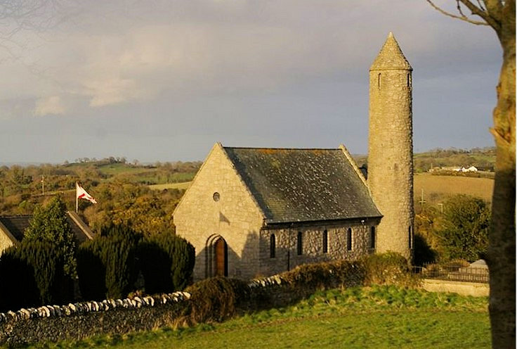 St Patrick's Church in the village of Saul, County Down