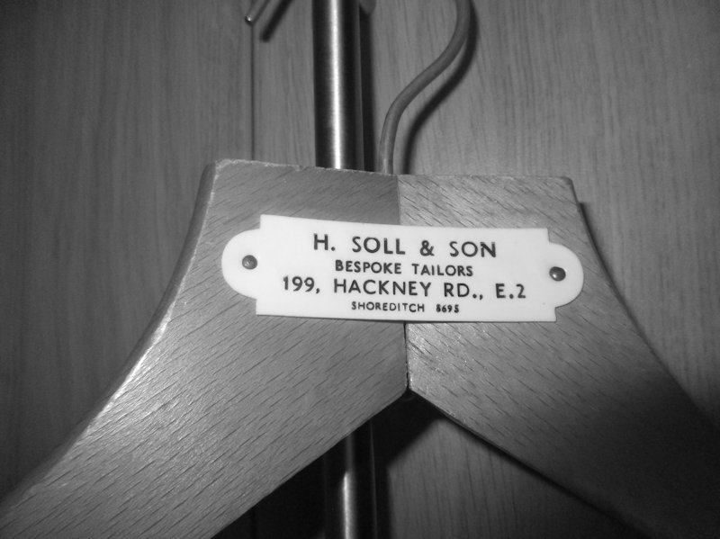 The coat hanger, from H Soll & Son Bespoke Tailors, Shoreditch
