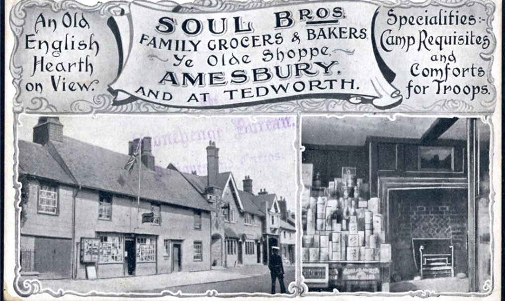 Postcard Showing the Soul Brothers Shop