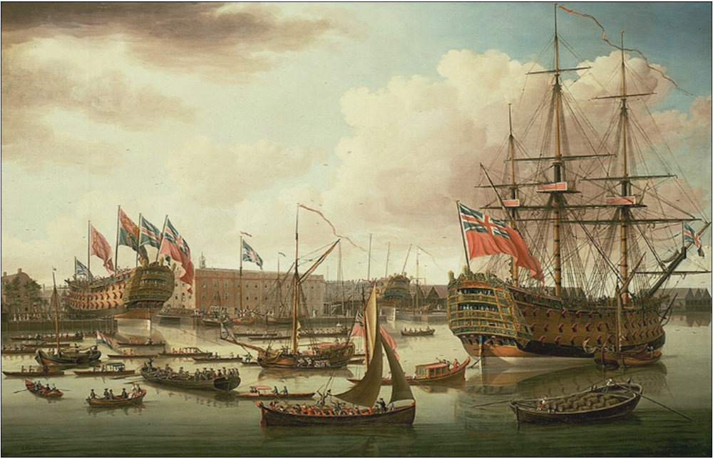 Deptford Dockyard in the mid-eighteenth century (John Cleveley the Elder, 1755) 