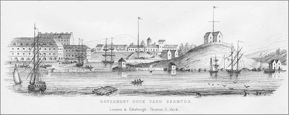 HM Dockyard on Ireland in Bermuda 1860