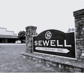 The entrance to the Sewell Oil Company