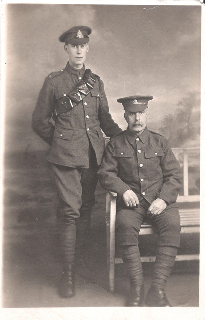 Frank Charles with his father William Frederick (1861-1946) taken c1914-18