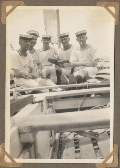 William Primrose (Bill) SOLE on HMS Wild Swan is third from left