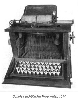 Scohles and Glidden Typewriter 1874