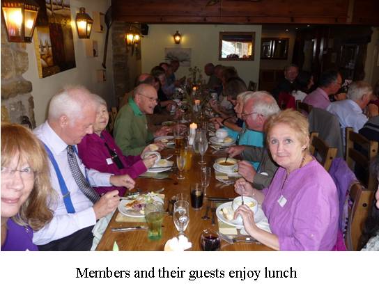 Members and their guests enjoy lunch