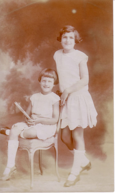 Kathleen CURTIS & sister Olive (seated) daughters of Walter and Ada CURTIS (nee SOLE)