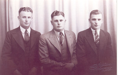 From left to right: Norman, Walter and Cecil Saul 1939