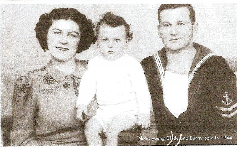 Nola, Clyde and Bernard Sole in 1944