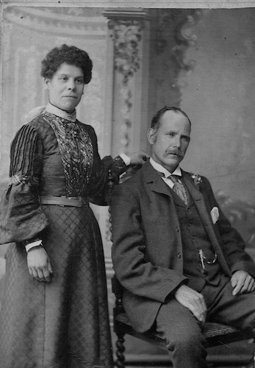 Fred’s grandfather John Overall with his wife Annie Maria (nee Jude) after their marriage, December 1900