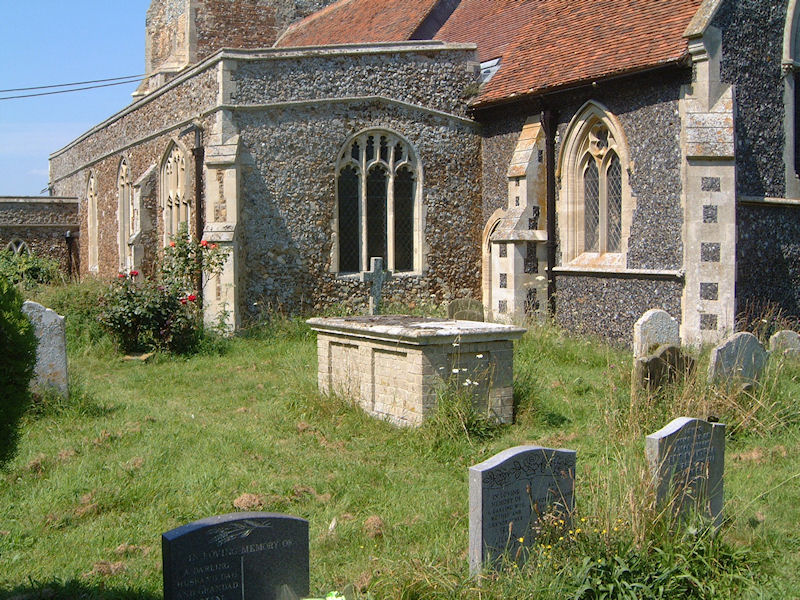 Robert Daniel and his wife Elizabeth died in 1806 and 1800 respectively. I had found their altar tomb in the churchyard at Harkstead, Suffolk